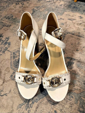 Michael Kors White Platform Heels US 10